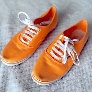 Neon Orange Vans Shoes Men’s 7/Women’s 8.5